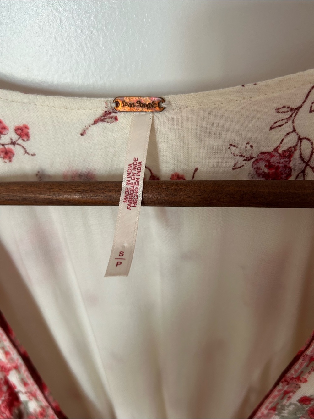 Free People Lysette Ivory Floral Maxi Dress Tea Combo Print Rose Sz S - Picture 15 of 16